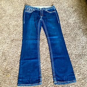 LA Idol Jeans, size 13.  Never worn.  Studded, dark blue, bootcut.